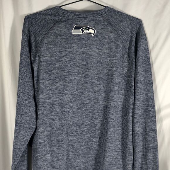 NFL MSX by Michael Strahan Heathered Gray Seahawks Performance Long Sleeve Tee - Picture 6 of 8